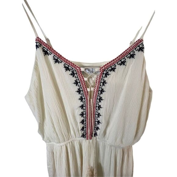 Stella Laguna Beach Boho Style Cotton Romper With Tassels - Picture 2 of 6